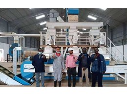 乌干达秸秆颗粒机调试成功