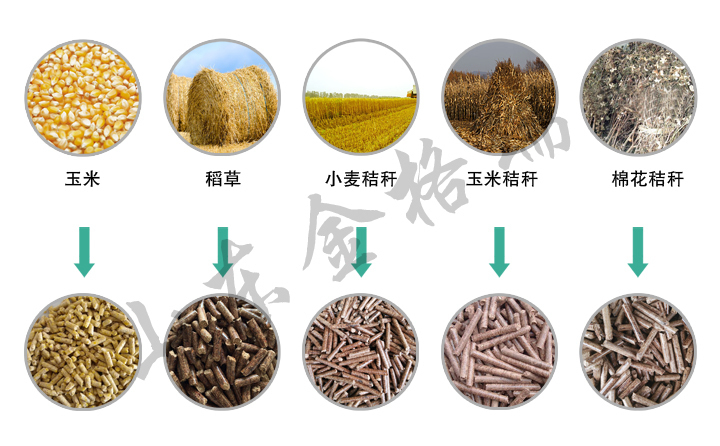 玉米秸秆颗粒机原材料
